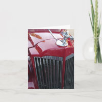 ornement de capot chromé de voiture rouge vintage