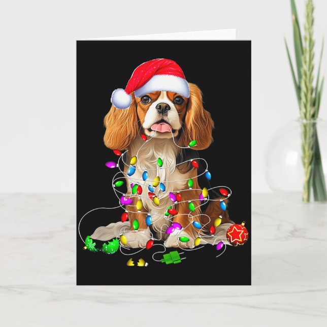 Carte Ornement de Noël Cavalier King Charles Spaniel Chi (Devant)