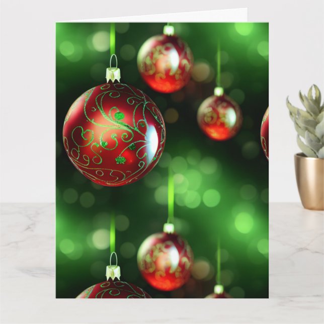 Carte Ornement de Noël Fantaisie (Petite plante)