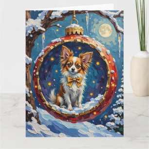 Carte Ornement de Noël Papillon Fête