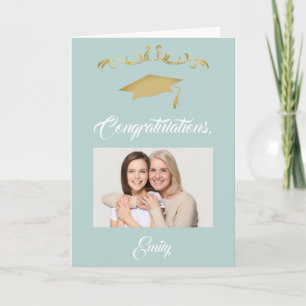 Carte Ornement d'or Félicitations Graduate Photo