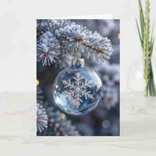 Carte Ornement en cristal de neige de Noël