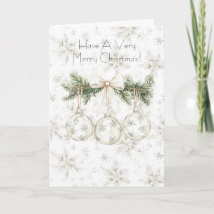 Carte Ornements de Noël en forme de flocons de neige pou
