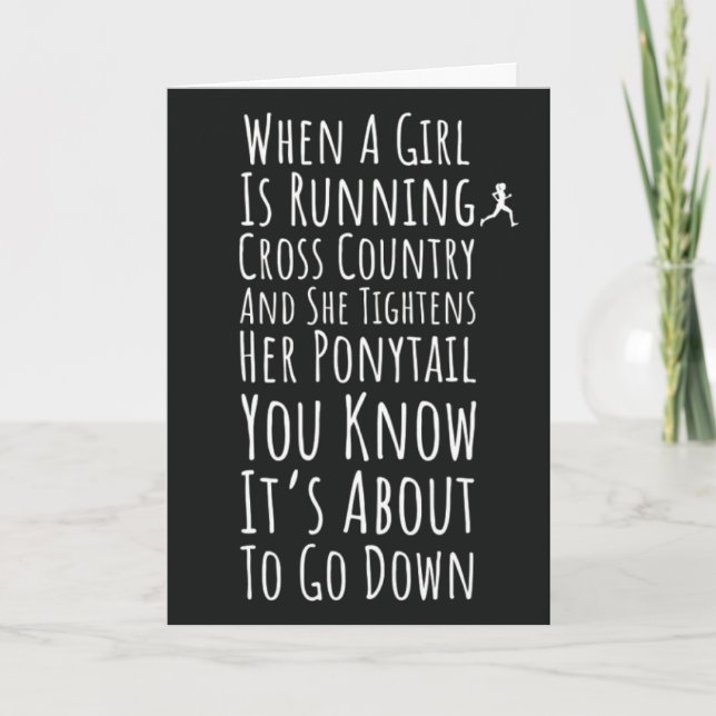 Carte Ornements pour coureur de cross-country Équipe spo (Devant)