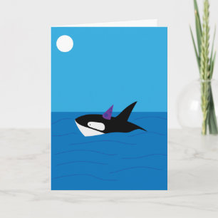 Carte Orque Fantaisiste, Joyeux Anniversaire Baleine