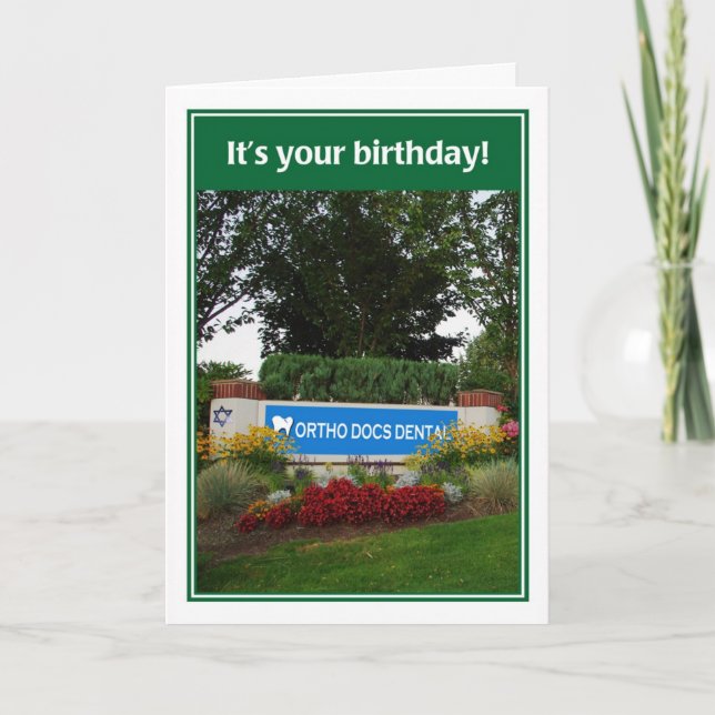 Carte Ortho Docs Dental Funny Jewish Birthday Card (Devant)