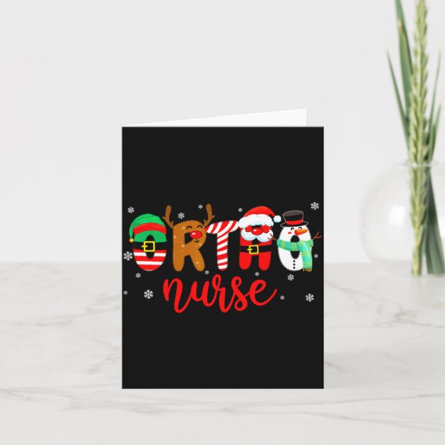Carte Ortho Nurse Christmas Shirt Nurse Xmas Party Cna N (Devant)