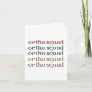 Carte Ortho Squad Orthodontiste Orthopédie Infirmière Ca