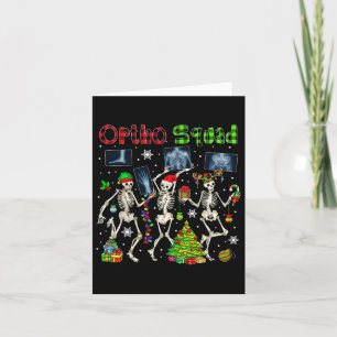 Carte Ortho Squad Xmas Trois Père Noël Reindeer Elf X-ra