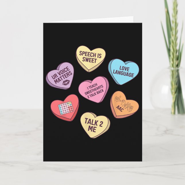 Carte Orthophonie Slp Joyeuse Saint-Valentin Conversati (Devant)