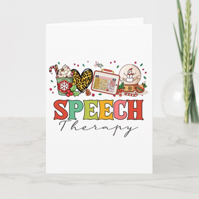 Carte Orthophoniste Slp Noël Thanksgiving (Devant)