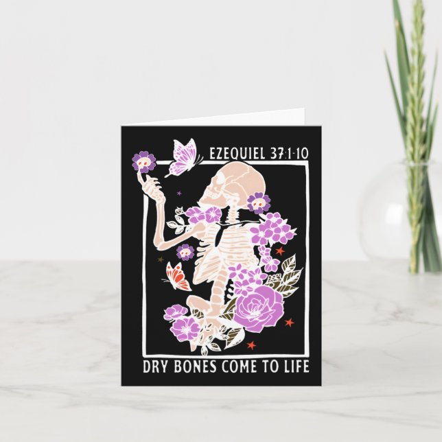 Carte Os secos ossos voltam à vida Versículo da Bíblia C (Devant)