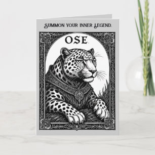 Carte Ose le léopard goétique s'élève