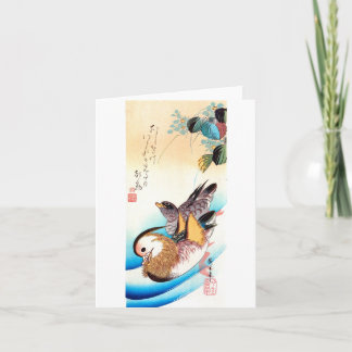 Carte Oshidori (Canards mandarins), Hiroshige Fine Art