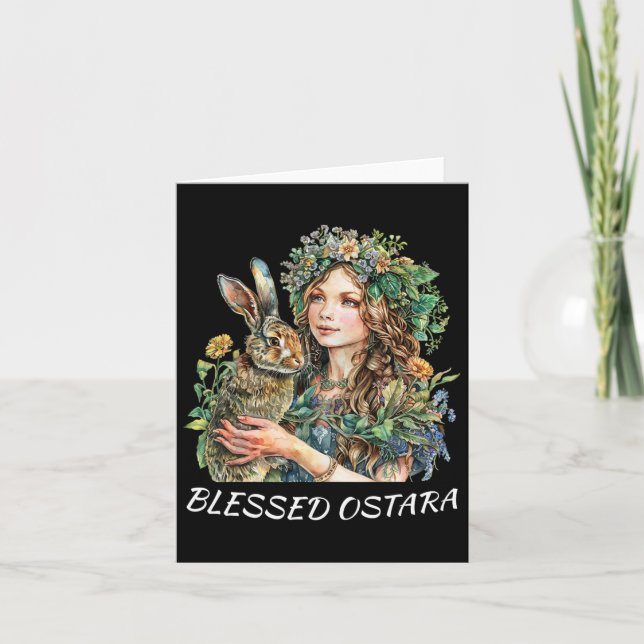 Carte Ostara de Pâques Estres Pagan Ostara Bénédictions  (Devant)