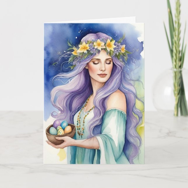 Carte Ostara Goddess Spring Equinox Sabbat Wicca Holiday (Devant)