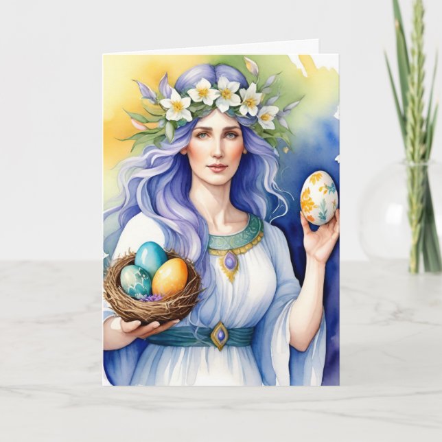 Carte Ostara Goddess Spring Equinox Sabbat Wicca Holiday (Devant)