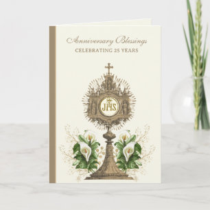 Carte Ostensorium pour le 25e anniversaire de l'ordinati