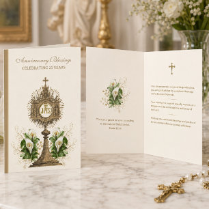 Carte Ostensorium pour le 25e anniversaire de l'ordinati