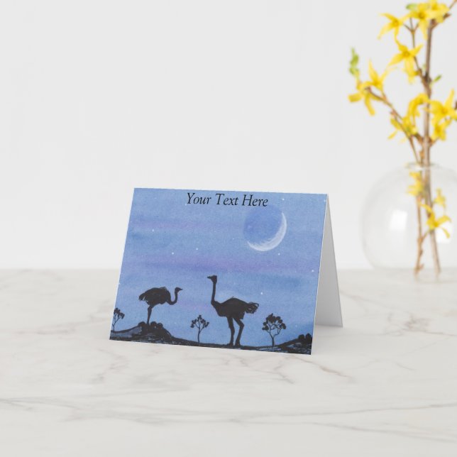Carte Ostriches (Fleur jaune)
