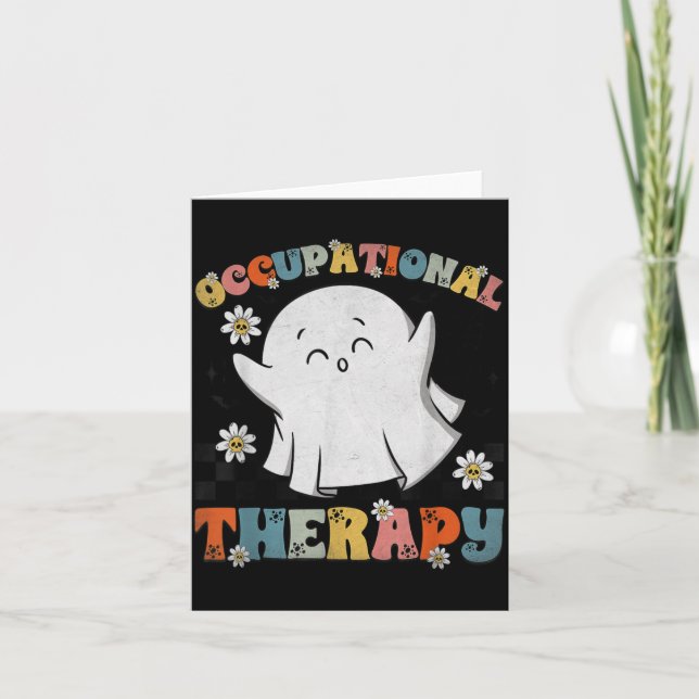 Carte Ot Occupational Therapy Halloween Retro Ghost Ot H (Devant)