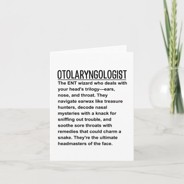 Carte Otolaryngologue (Devant)