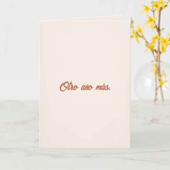 Carte Otro Año Más | Papa Fille (Fleur jaune)
