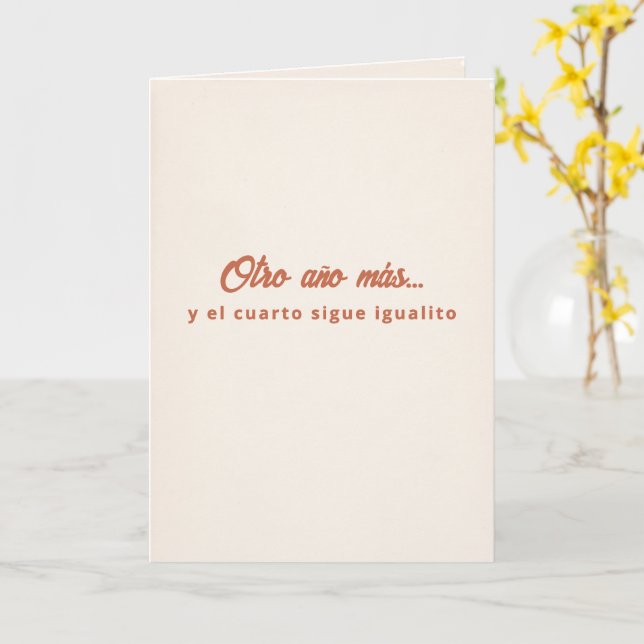 Carte Otro Año y El Cuarto Igualito Anniversaire (Fleur jaune)