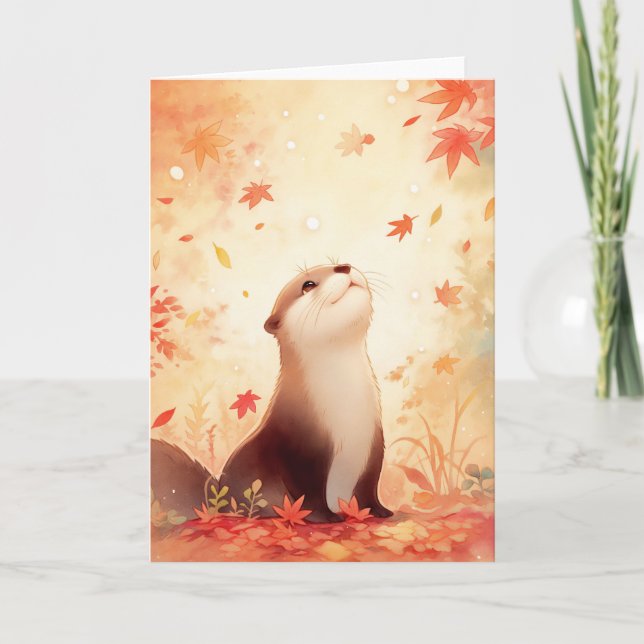 Carte Otter Automne Daydream (Devant)