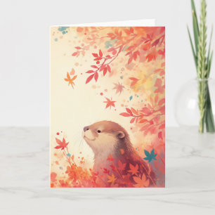 Carte Otter Automne Wonder