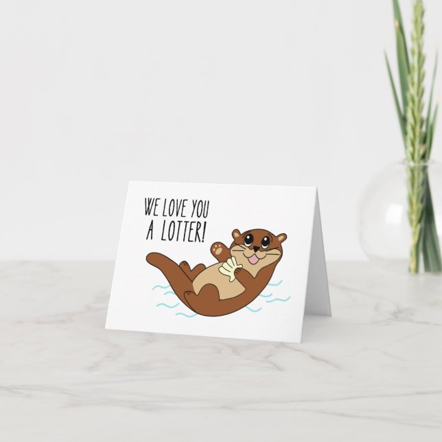 Carte Otter Love Get Well Card (Devant)