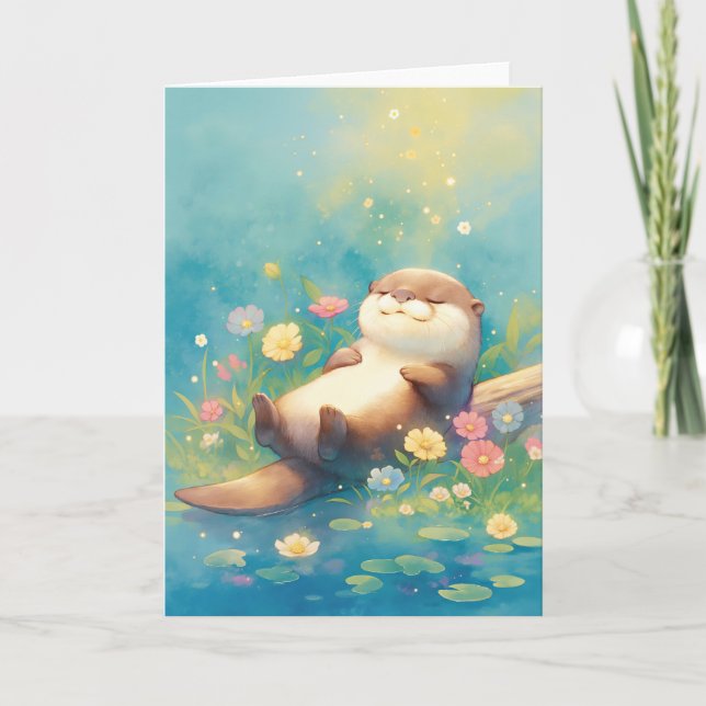 Carte Otter Serene Pond Paradise (Devant)