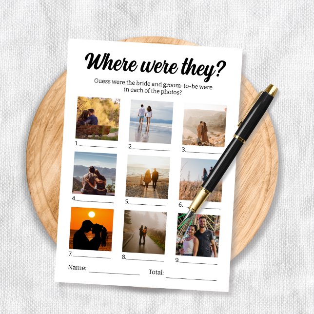 Carte Où Étaient-Ils Photo Devant Jeu (Where Were The Photo Guessing Game Card)