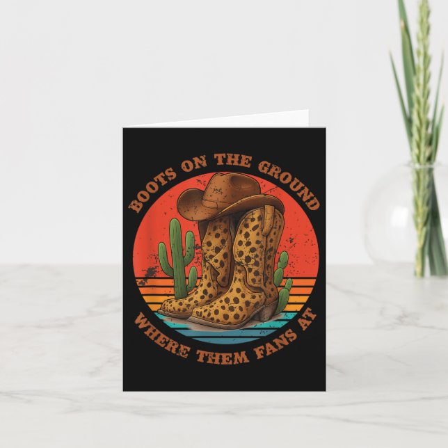 Carte Où Ils Vont Aux Bottes Sur Le Terrain Graphique (Devant)