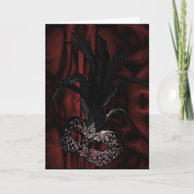 Carte ou invitation gothique de mascarade (Devant)