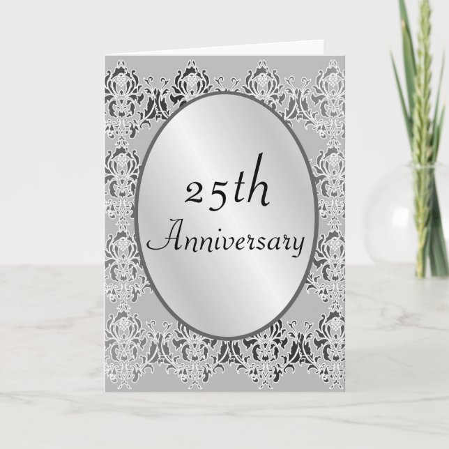 Carte ou invitation pour les 25 ans de mariage (Devant)