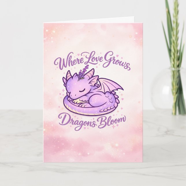 Carte Où l'amour grandit les dragons fleurissent (Devant)