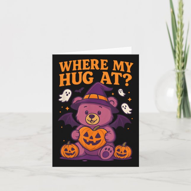 Carte Où Mon Accroc À Mignonne Halloween Teddy Bear Éffr (Devant)