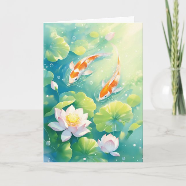 Carte Où nagent les rêves de Koi (Devant)