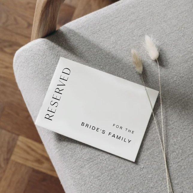 Carte ou panneau plat HARLOW Réservé 5x7 (Créateur téléchargé)