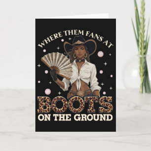 Carte Où sont ces fans avec des bottes sur le sol Afro B