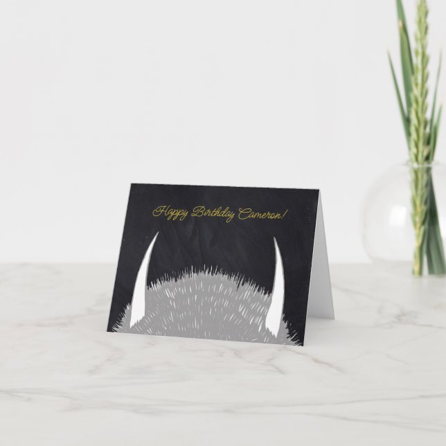 Carte Où sont les monstres ? | Joyeux Anniversaire (Devant)