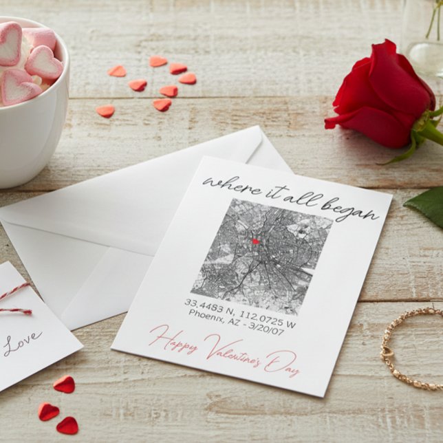 Carte Où tout a commencé Fiançailles de la Saint-Valenti (Créateur téléchargé)