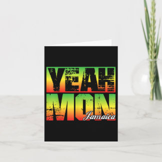 Carte Ouais Mon Retro Jamaïque Drapeau jamaïcain Souveni