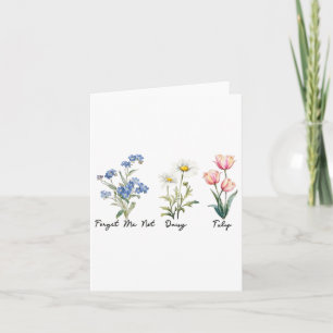 Carte Oublie-moi pas Daisy Tulip Tee