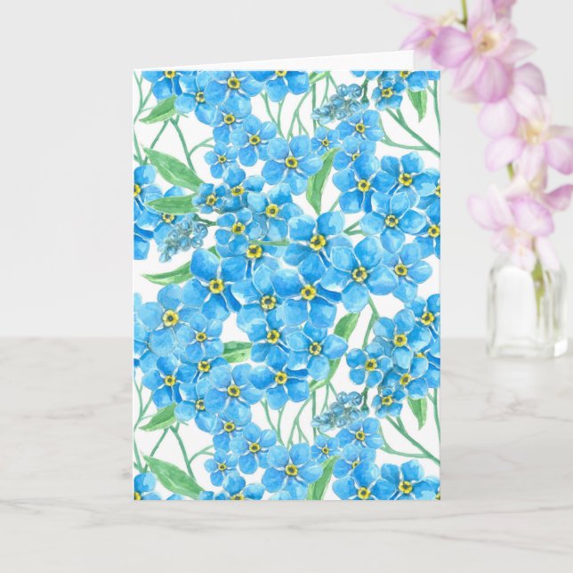 Carte Oublie-moi pas un motif sans soudure (Orchidée)