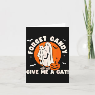 Carte Oubliez les bonbons, donnez un chat - Fantôme de c