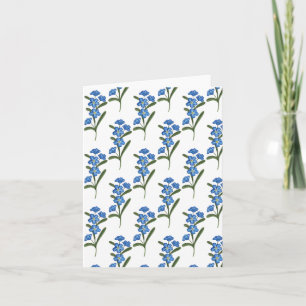 Carte Oubliez-moi pas Flower Greming Card Motif blanc