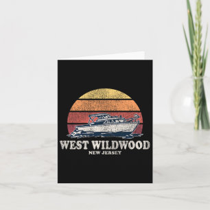 Carte Ouest Wildwood Nj Vintage Navigation 70s Rétro Bat