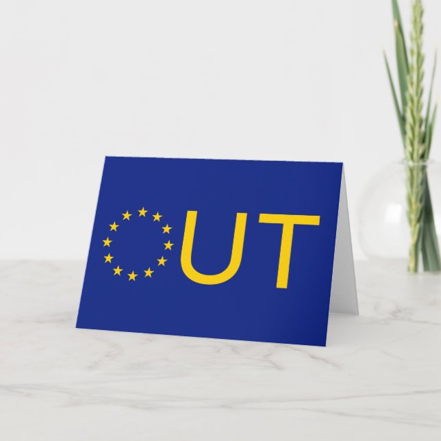 Carte OUI À BREXIT, le R-U "" du logo d'Union européenne (Devant)